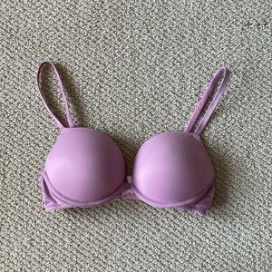 Victoria’s Secret PINK Wear Everywhere Super Push Up Bra Size 32C Mauve EUC